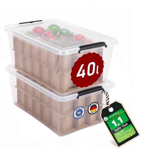 2er Aufbewahrungsbox Weihnachten Christmasbox Christbaumschmuck Weihnachtskugeln