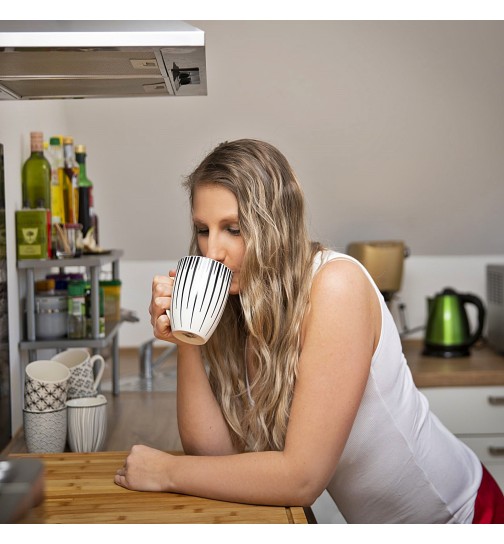 6 Tassen Kaffeebecher groß Kaffeetasse Kaffeetassen Set...