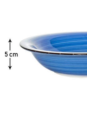 6 x Suppenteller 21 cm blau