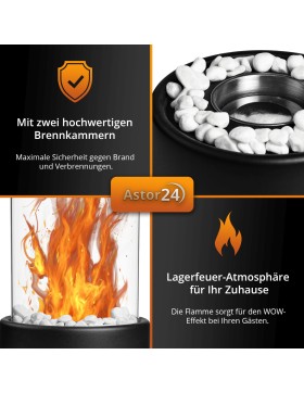 Tischkamin Outdoorkamin Tischfeuer Bio Ethanol Dekokamin Dekofeuer Outdoor