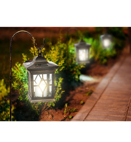 Solarbetriebene LED-Laterne hängen Garten Gartenlampe Hof Dekor Licht O5E6