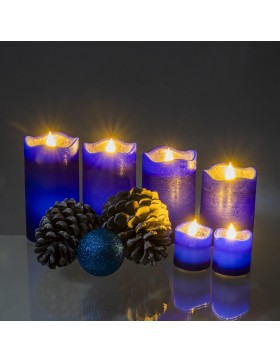 Echtwachskerze LED Kerze 6 Stück Wachskerze Kerzenlicht Set Timer Fernbedienung