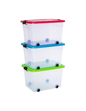 3x Aufbewahrungsbox mit Deckel Kunststoffboxen Box Kisten...