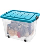 3x Aufbewahrungsbox mit Deckel Kunststoffboxen Box Kisten Stapelboxen 3 Größen 3 x 20 Liter
