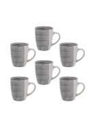 6 x Kaffee Tassen Grau
