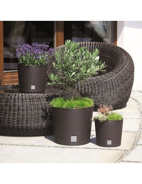 Blumentopf Rattan Blumenkübel Übertopf Pflanzentopf Pflanzkübel Blumenkübel groß