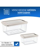 Aufbewahrungsbox Deckel Kunststoffbox Transparent Regalbox Lagerbox Stapelbox