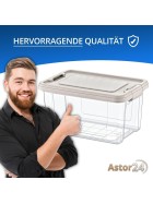 Aufbewahrungsbox Deckel Kunststoffbox Transparent Regalbox Lagerbox Stapelbox