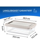 Aufbewahrungsbox Deckel Kunststoffbox Transparent Regalbox Lagerbox Stapelbox 5er Set 3,0 Liter