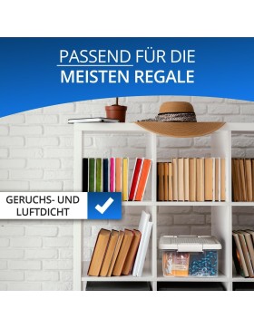 Aufbewahrungsbox Deckel Kunststoffbox Transparent Regalbox Lagerbox Stapelbox 5er Set 5,0 Liter