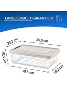 Aufbewahrungsbox Deckel Kunststoffbox Transparent Regalbox Lagerbox Stapelbox 5er Set 6,0 Liter