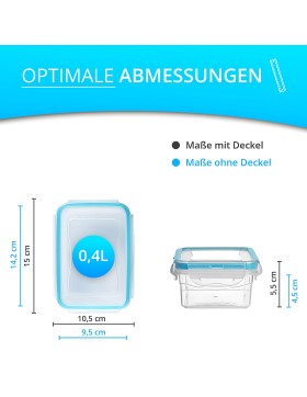 Frischhaltedosen Vorratsdosen 4er Set 0,4 L