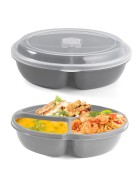 2 x Mikrowellenteller Grau