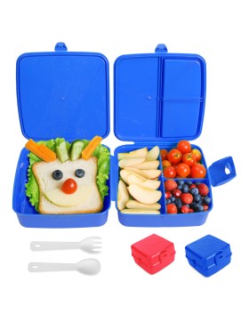 2er Set Brotdose Kinder Lunchbox Snackbox Brotbox Bento Box Jausenbox