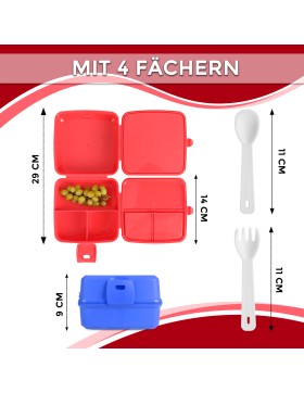 2er Set Brotdose Kinder Lunchbox Snackbox Brotbox Bento Box Jausenbox