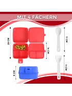 2er Set Brotdose Kinder Lunchbox Snackbox Brotbox Bento Box Jausenbox