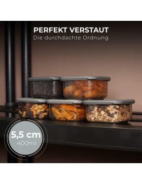 PREMIUM Vorratsdosen Set mit Deckel Frischhaltedosen Luftdicht