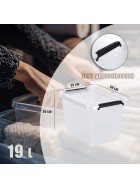 Aufbewahrungsbox mit Deckel 4er Set Kunststoffbox Stapelbox Lagerbox Regalbox 4er Set 19 Liter