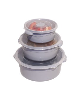 Mikrowellentopf mit Deckel 3er Set Mikrowellen Topf...