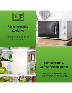 Mikrowellentopf mit Deckel 3er Set Mikrowellen Topf Geschirr Behälter