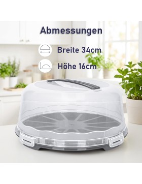 Kuchen Transportbox Tortentransportbox Ø 30cm mit Griff Tortenbox Tortenplatte