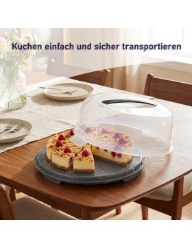 Kuchen Transportbox Tortentransportbox Ø 30cm mit Griff Tortenbox Tortenplatte