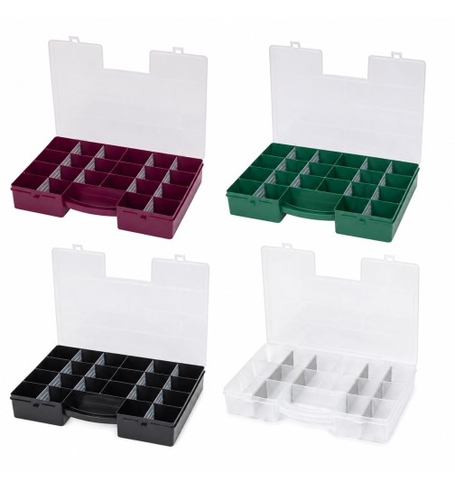 4er Set Sortimentskasten Kleinteilemagazin Organizer Schraubenbox Sortierkasten