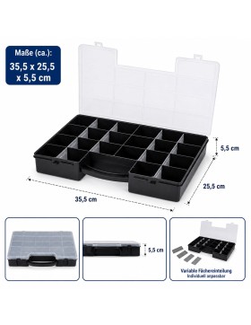 4er Set Sortimentskasten Kleinteilemagazin Organizer Schraubenbox Sortierkasten