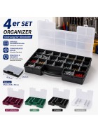 4er Set Sortimentskasten Kleinteilemagazin Organizer Schraubenbox Sortierkasten